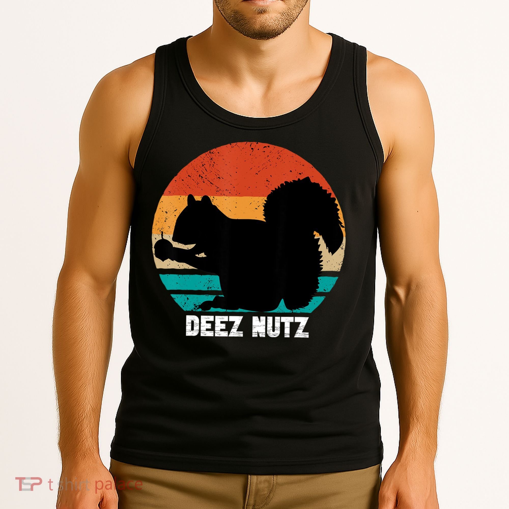 Deez Nutz Christmas Gopher Funny Saying Dees Nutz Ugly Xmas Tank Top