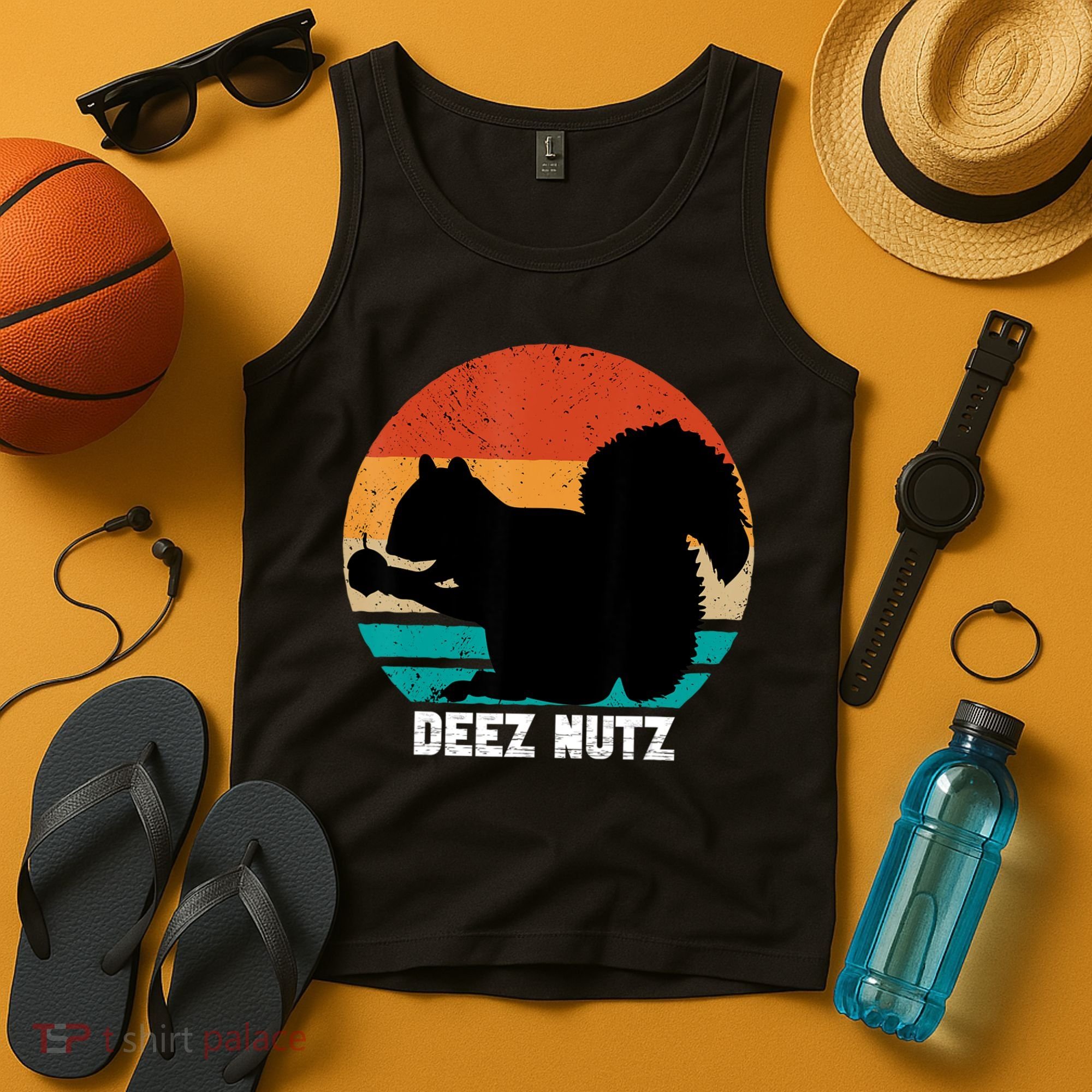 Deez Nutz Christmas Gopher Funny Saying Dees Nutz Ugly Xmas Tank Top