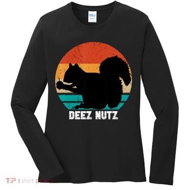 Deez Nutz Christmas Gopher Funny Saying Dees Nutz Ugly Xmas Women's Long Sleeve Shirt