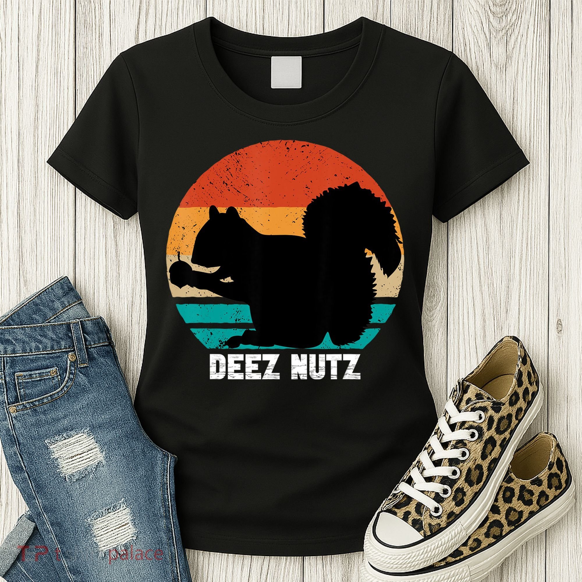 Deez Nutz Christmas Gopher Funny Saying Dees Nutz Ugly Xmas Women's T-Shirt