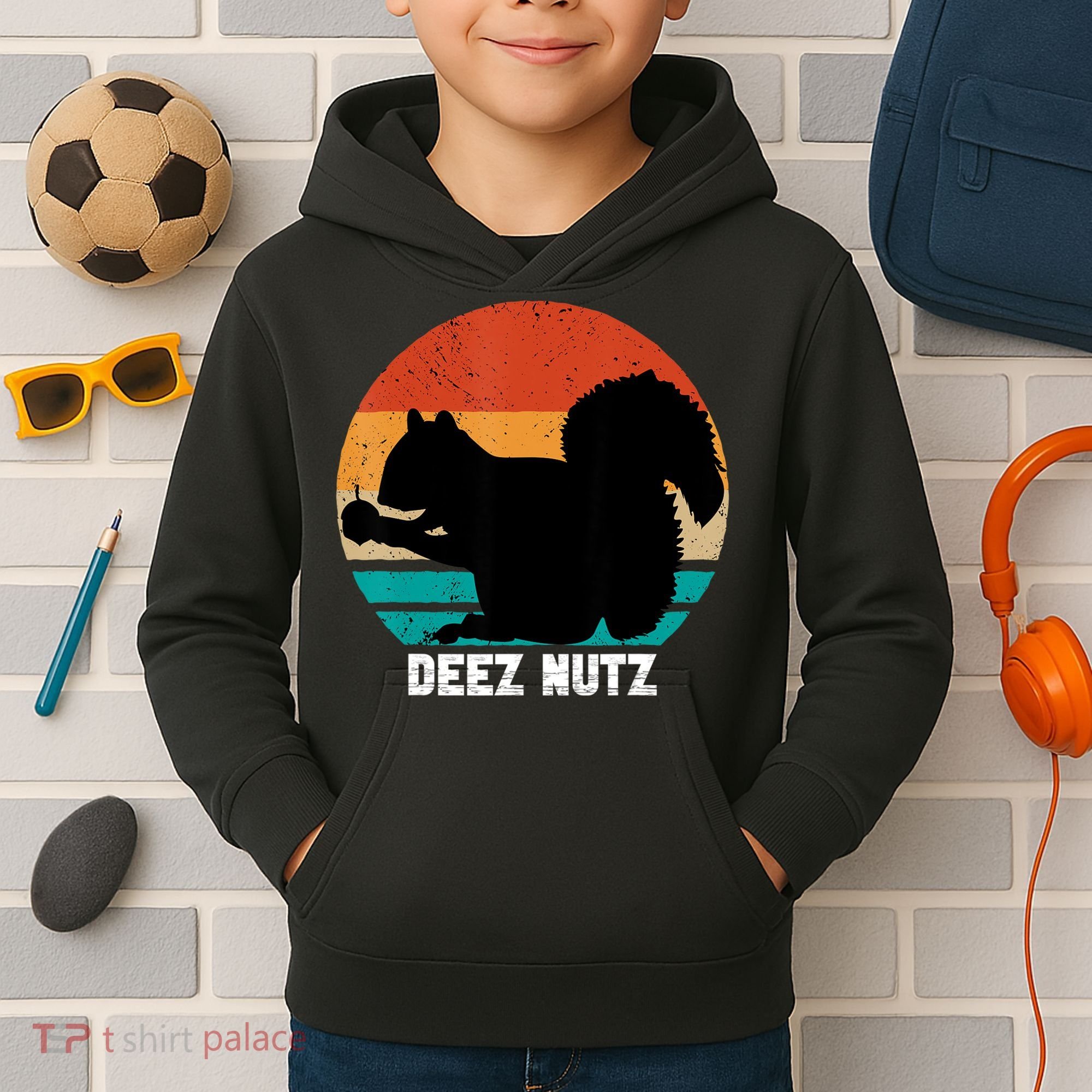 Deez Nutz Christmas Gopher Funny Saying Dees Nutz Ugly Xmas Kids Hoodie