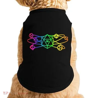DnD D20 Atom Rainbow Gamer Doggie Tank