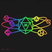 DnD D20 Atom Rainbow Gamer Doggie Tank thumb 4