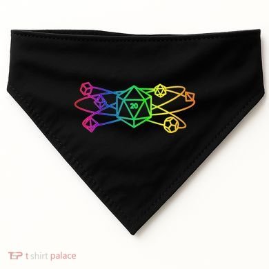 DnD D20 Atom Rainbow Gamer USA-Made Doggie Bandana