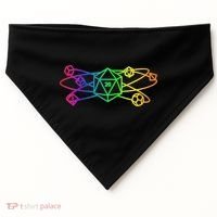 DnD D20 Atom Rainbow Gamer USA-Made Doggie Bandana thumb 0