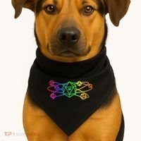 DnD D20 Atom Rainbow Gamer USA-Made Doggie Bandana thumb 1