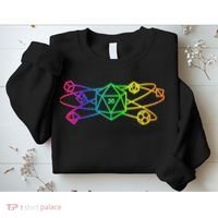DnD D20 Atom Rainbow Gamer Sweatshirt thumb 2