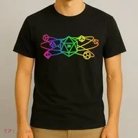 DnD D20 Atom Rainbow Gamer T-Shirt thumb 3