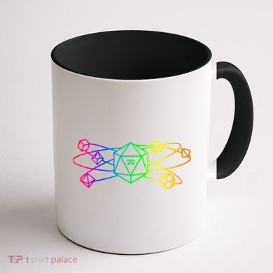 DnD D20 Atom Rainbow Gamer Coffee Mug back