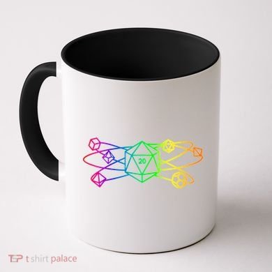 DnD D20 Atom Rainbow Gamer Coffee Mug
