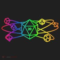 DnD D20 Atom Rainbow Gamer Beanie thumb 2