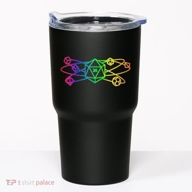 DnD D20 Atom Rainbow Gamer Tumbler