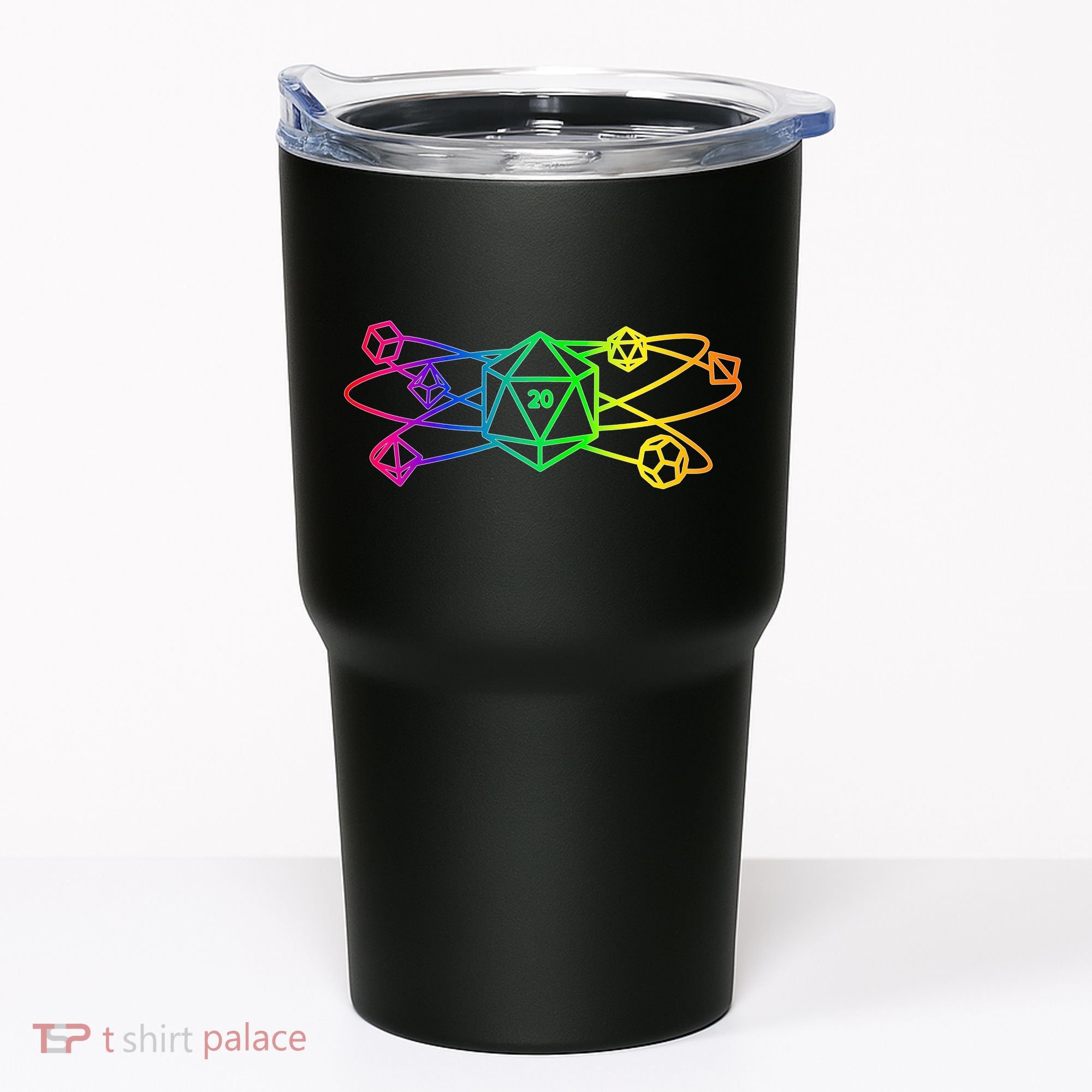 DnD D20 Atom Rainbow Gamer Tumbler