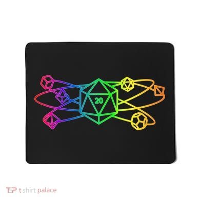 DnD D20 Atom Rainbow Gamer Mousepad