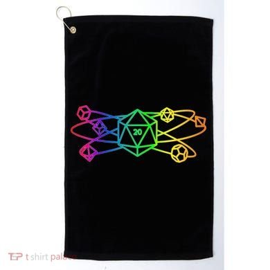 DnD D20 Atom Rainbow Gamer Golf Towel