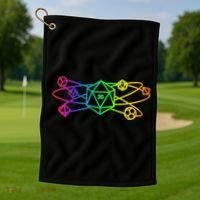 DnD D20 Atom Rainbow Gamer Golf Towel thumb 1