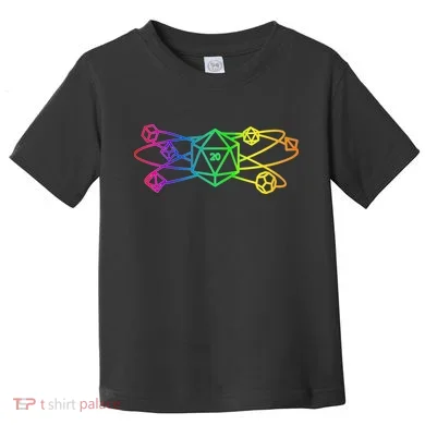 DnD D20 Atom Rainbow Gamer Toddler T-Shirt