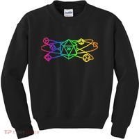 DnD D20 Atom Rainbow Gamer Kids Sweatshirt thumb 0