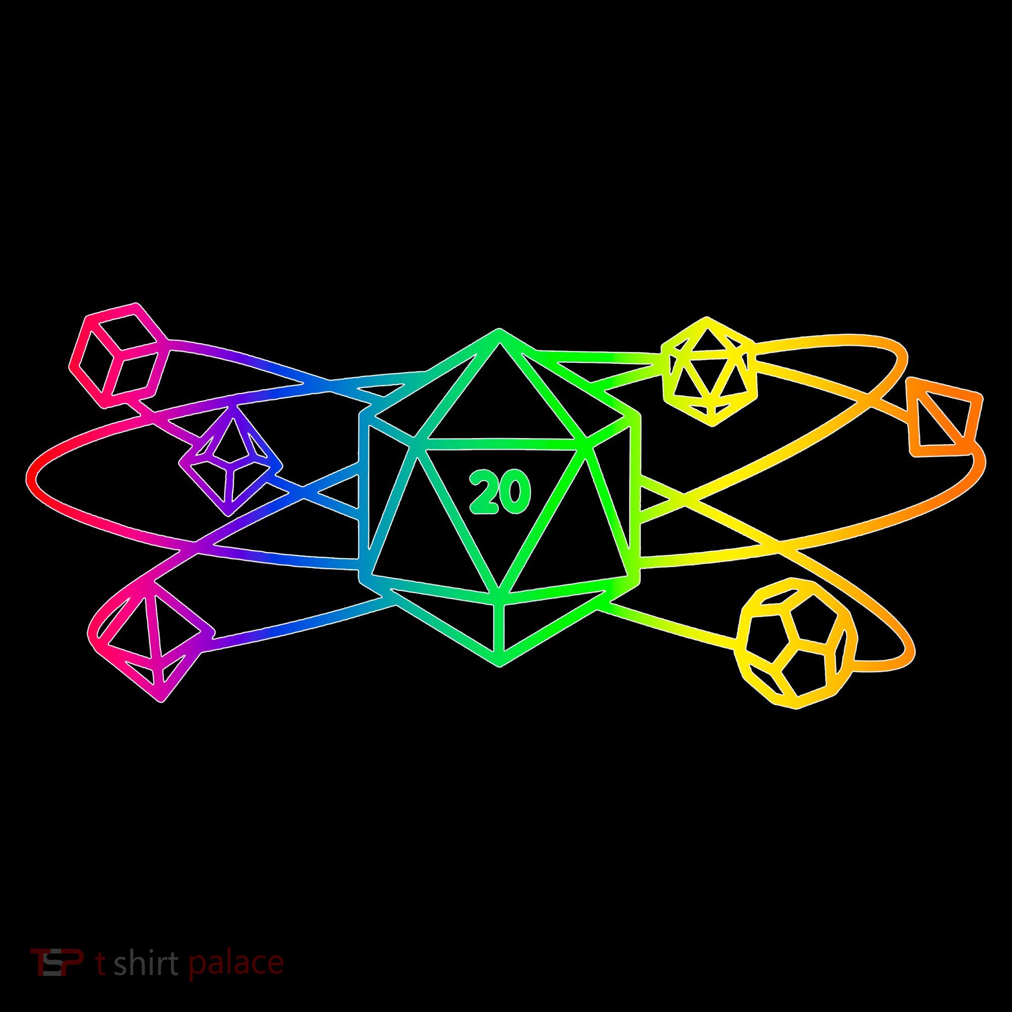 DnD D20 Atom Rainbow Gamer Kids Sweatshirt