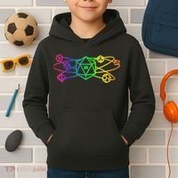 DnD D20 Atom Rainbow Gamer Kids Hoodie thumb 2