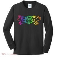 DnD D20 Atom Rainbow Gamer Kids Long Sleeve Shirt thumb 0