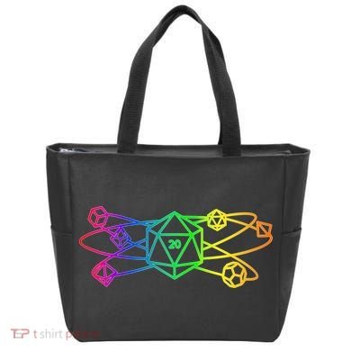 DnD D20 Atom Rainbow Gamer Tote Bag