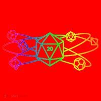 DnD D20 Atom Rainbow Gamer Santa Hat thumb 1
