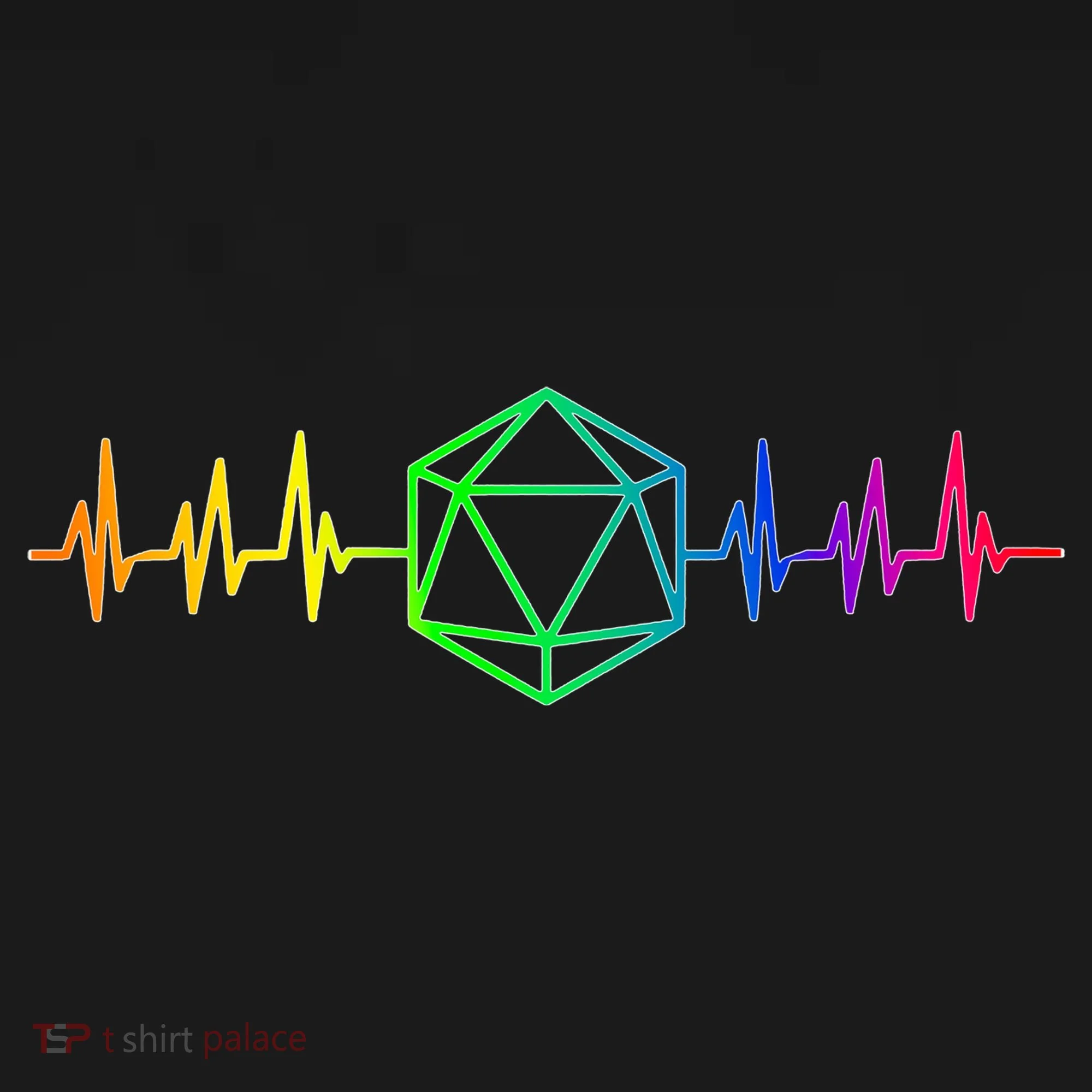 DnD D20 Life Pulse Rainbow Doggie Tank