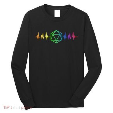 DnD D20 Life Pulse Rainbow Long Sleeve Shirt
