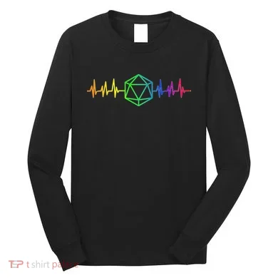 DnD D20 Life Pulse Rainbow Long Sleeve Shirt