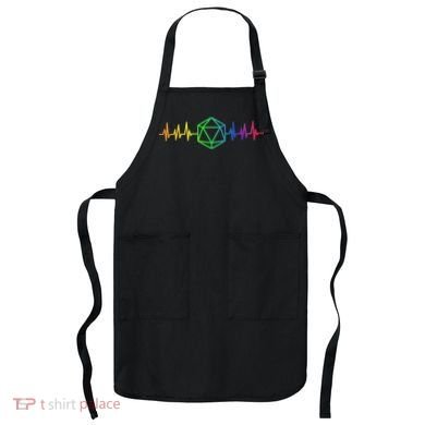 DnD D20 Life Pulse Rainbow Apron