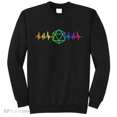 DnD D20 Life Pulse Rainbow Sweatshirt