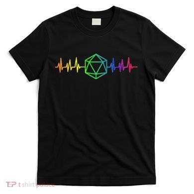 DnD D20 Life Pulse Rainbow T-Shirt