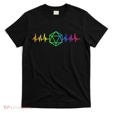 DnD D20 Life Pulse Rainbow T-Shirt