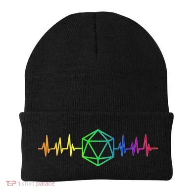 DnD D20 Life Pulse Rainbow Beanie