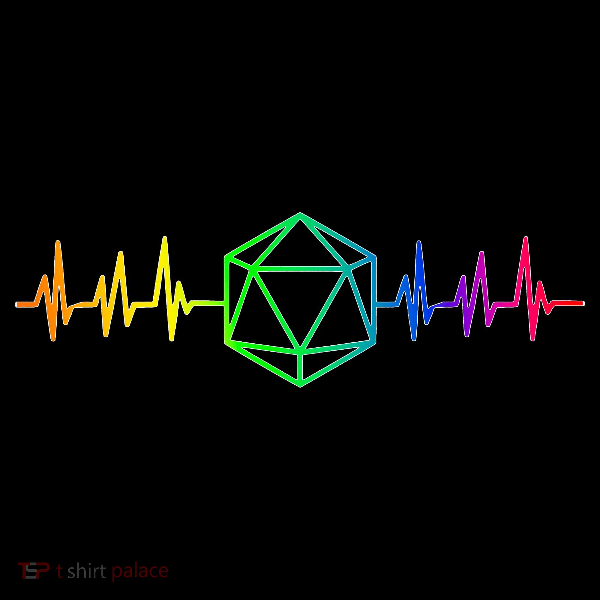 DnD D20 Life Pulse Rainbow Coaster