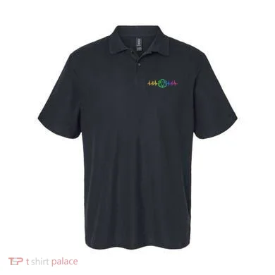 DnD D20 Life Pulse Rainbow Polo