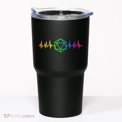 DnD D20 Life Pulse Rainbow Tumbler