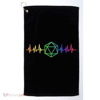 DnD D20 Life Pulse Rainbow Golf Towel