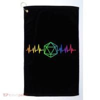 DnD D20 Life Pulse Rainbow Golf Towel thumb 0