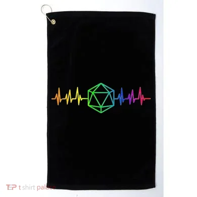 DnD D20 Life Pulse Rainbow Golf Towel