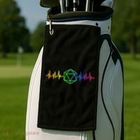DnD D20 Life Pulse Rainbow Golf Towel thumb 2