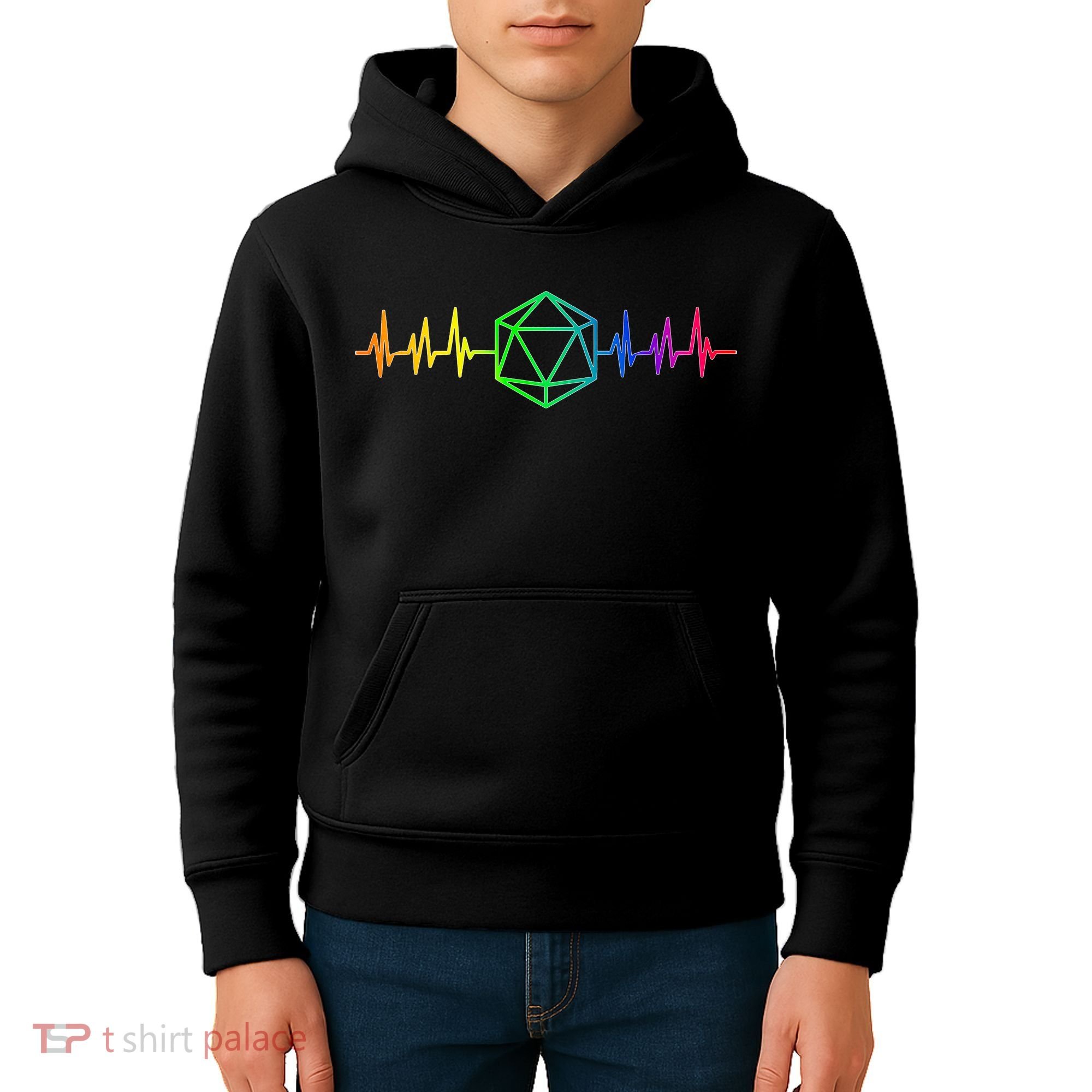 DnD D20 Life Pulse Rainbow Kids Hoodie