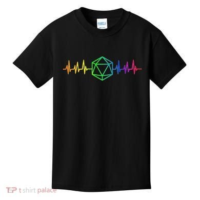 DnD D20 Life Pulse Rainbow Kids T-Shirt