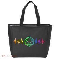 DnD D20 Life Pulse Rainbow Tote Bag thumb 0