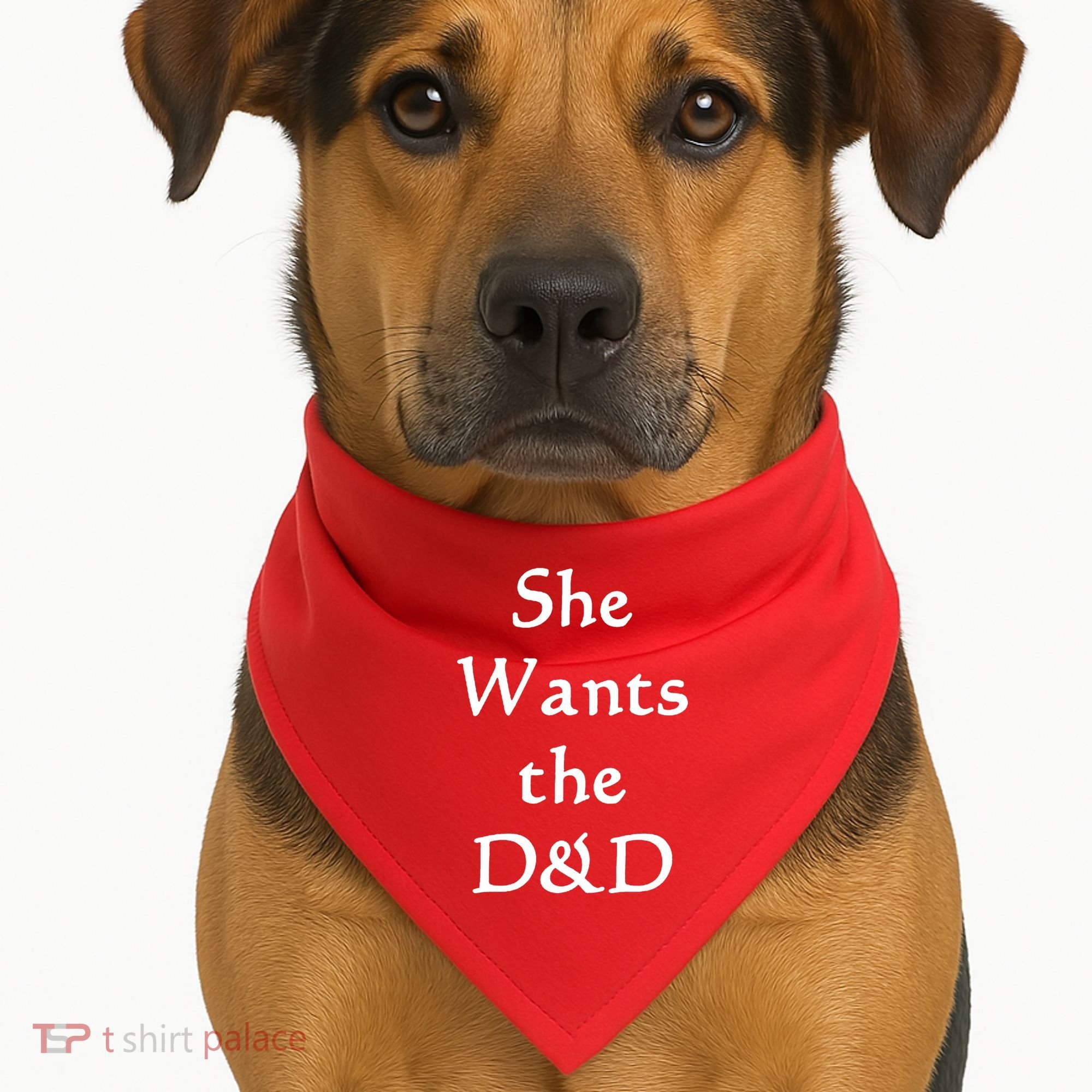 DnD Funny She Wants The D&D USA-Made Doggie Bandana