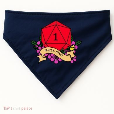 DND Well Shit Dice Game USA-Made Doggie Bandana
