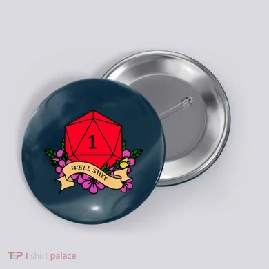 DND Well Shit Dice Game Button