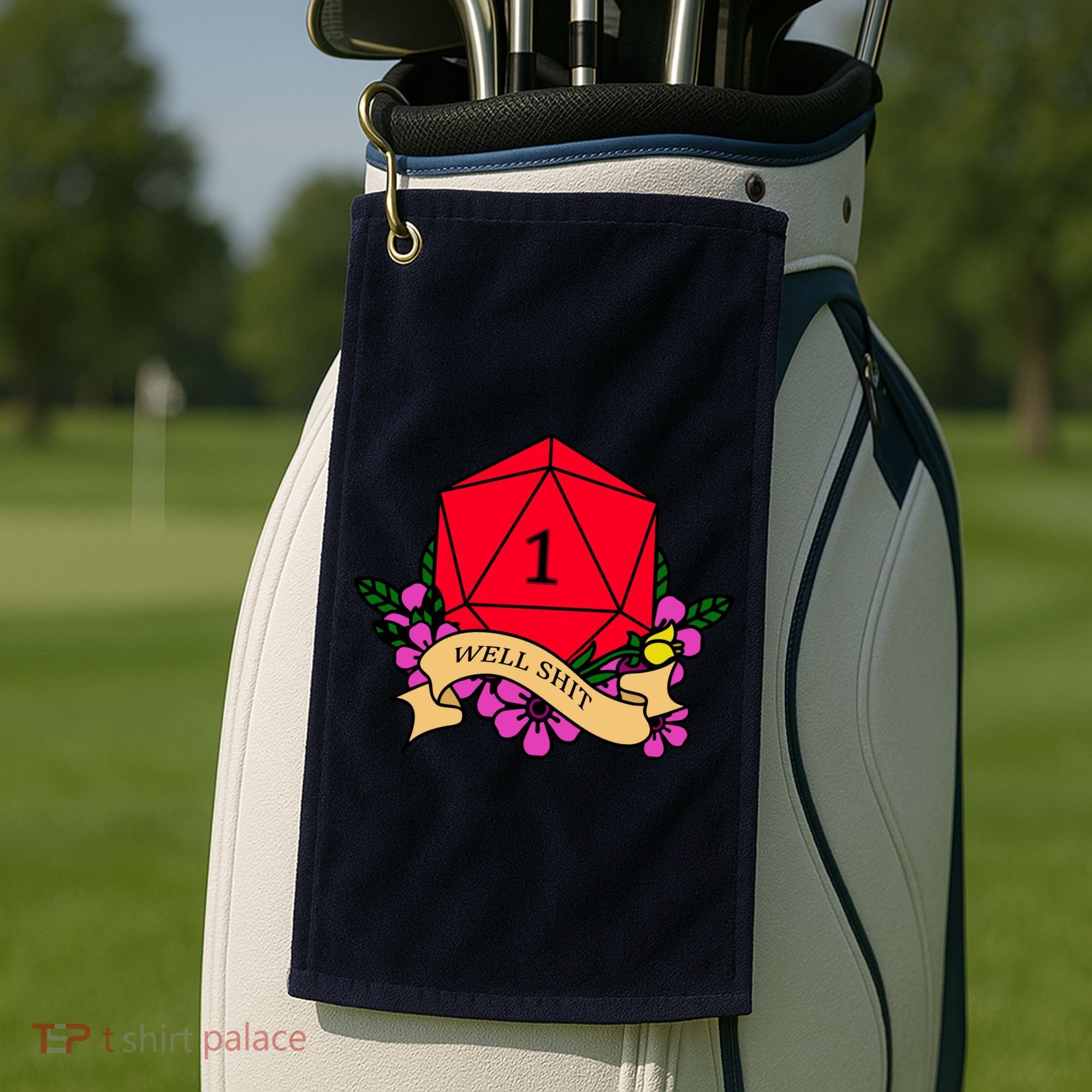 DND Well Shit Dice Game Golf Towel