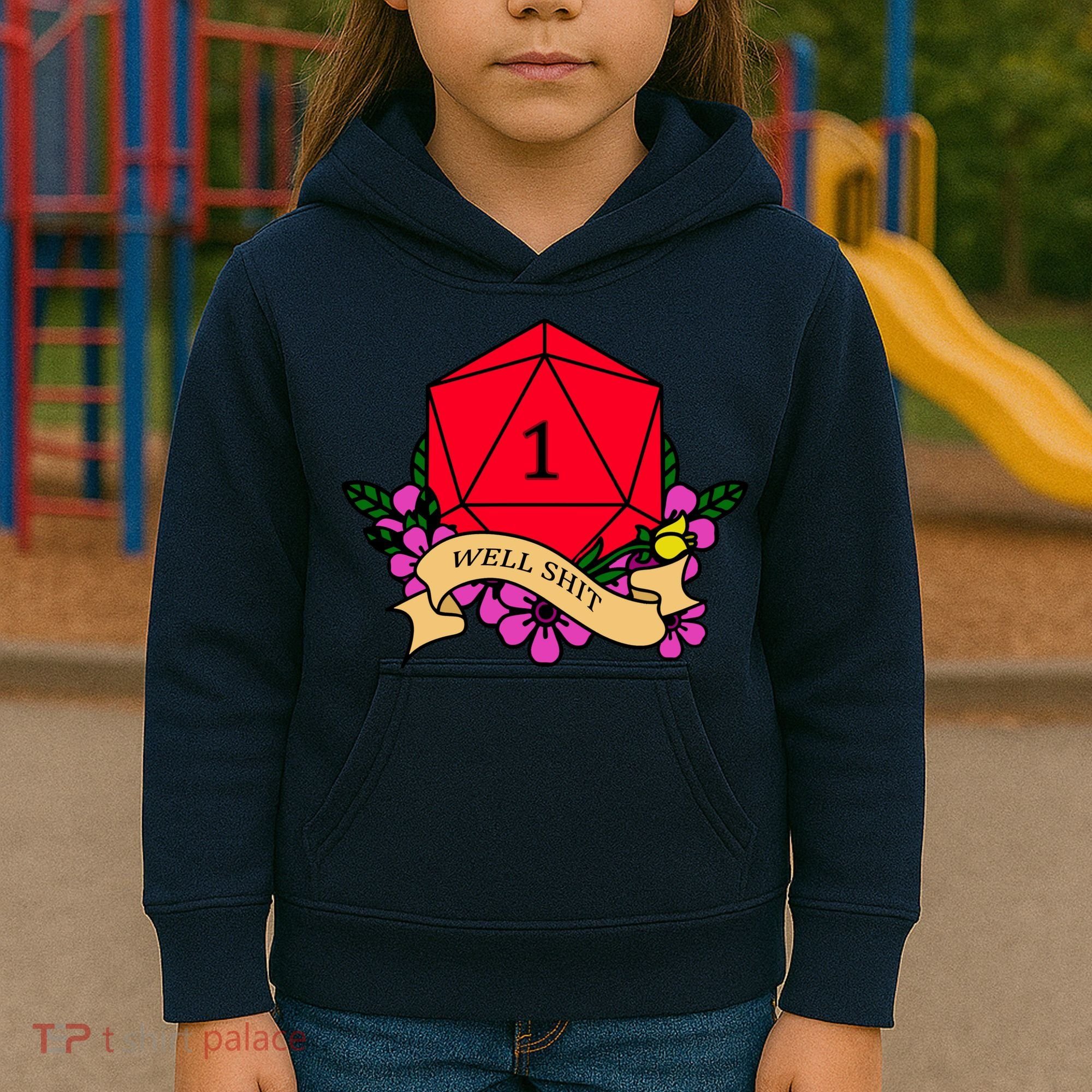 DND Well Shit Dice Game Kids Hoodie